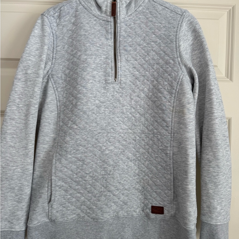 Women's L.L. Bean Quilted Quarter-Zip Pullover S